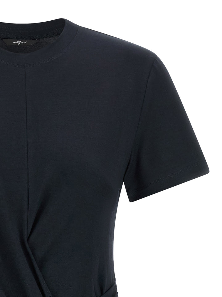 7 For All Mankind Fitted Twist T-shirt - Blue | b8b07c84a4be8bf83caf16f3d34f5e8aee4c9f8a
