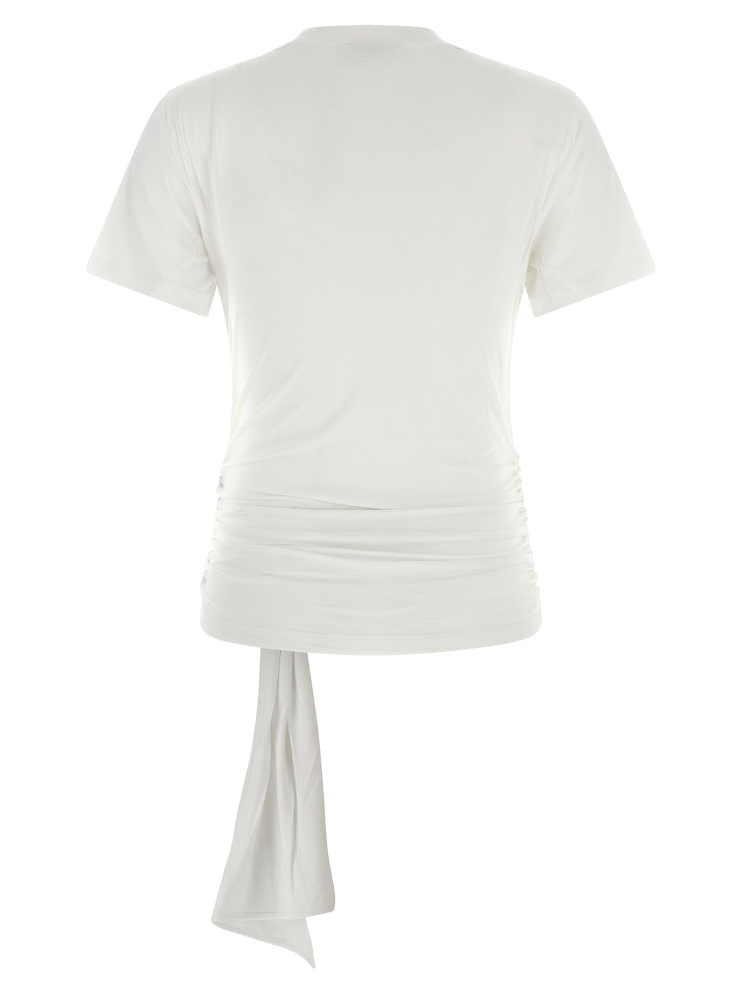 7 For All Mankind Draped Detail T-shirt - White | 5cd7b6e59b3191d66a4fd18357f1c535189ebb88