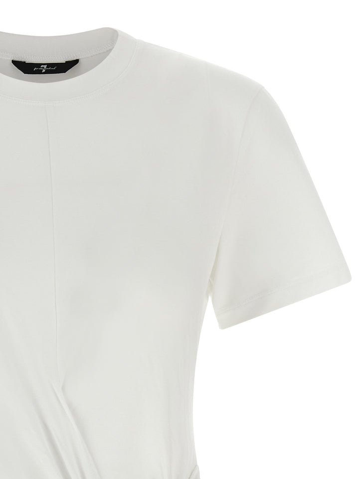 7 For All Mankind Draped Detail T-shirt - White | b8a8d640d391a624d7f3fb0132221ffcd681f9ac