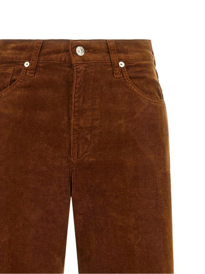 7 For All Mankind Stovepipe Straight Pants - Brown | 956e474b3da0bf8fcf876ece9311e110612fa178