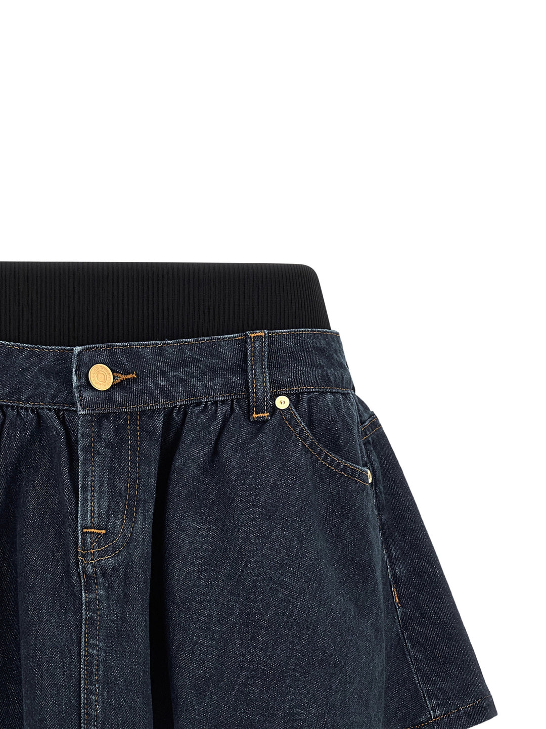 7 For All Mankind Banded Mini Skirts - Blue | 1d03575e7ec0379077e1a59a9cc71c954694d9c6