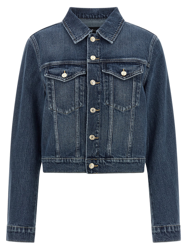 7 For All Mankind Darted Shrunken Puffer Jackets - Blue | 8205d3ae6c9eb720dbff9ce14f54662ab4a88a91