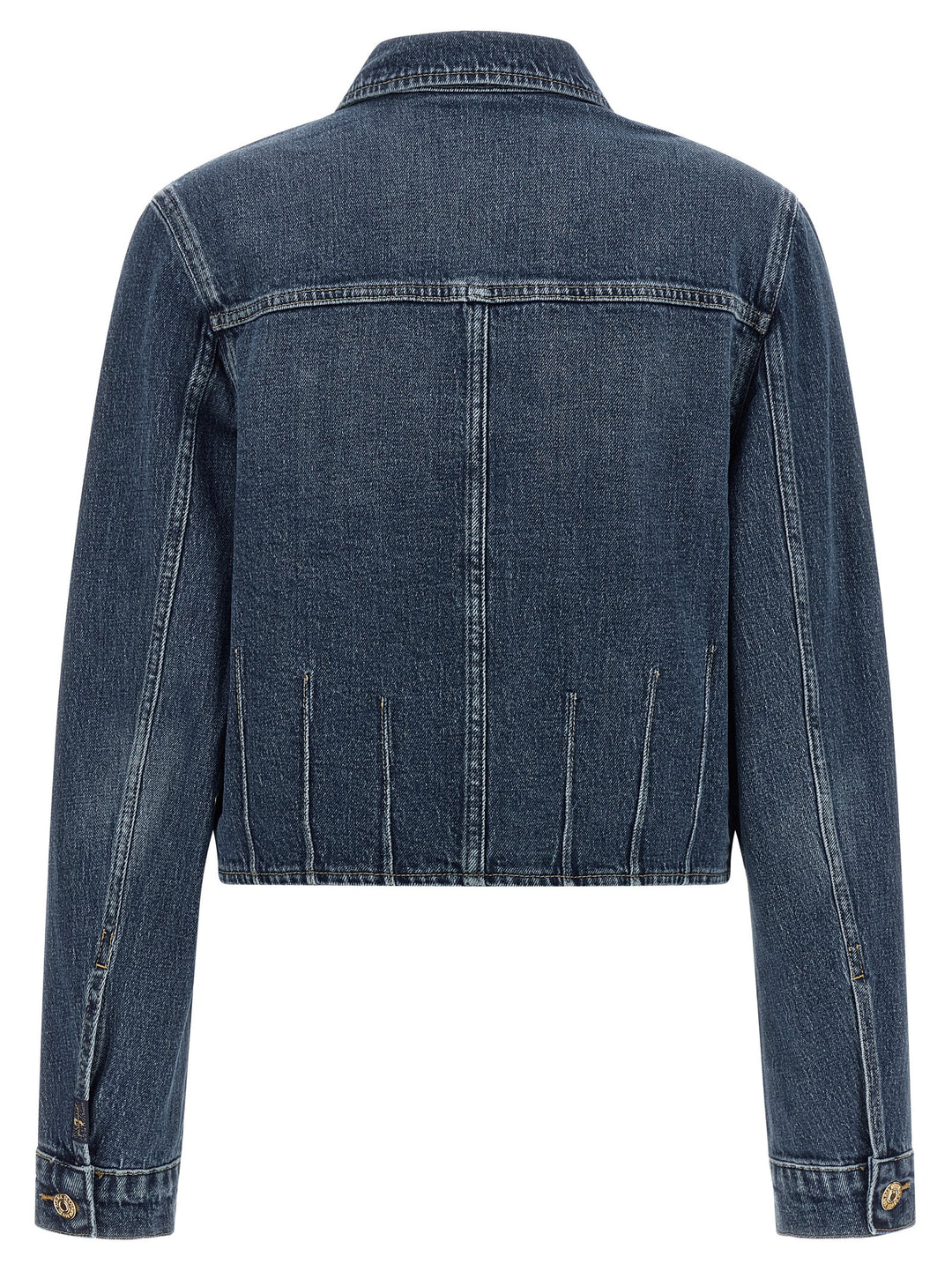 7 For All Mankind Darted Shrunken Puffer Jackets - Blue | 499f914c21902bc82dd202fcfc1eeb8eabe4a1b7