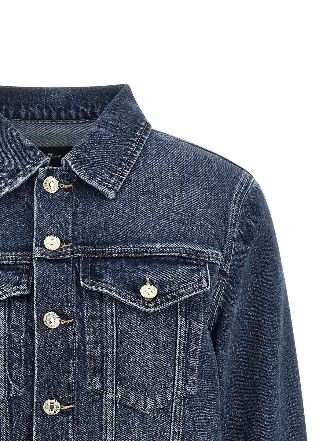 7 For All Mankind Darted Shrunken Puffer Jackets - Blue | 587b8da0c2897f279e86073422b41b2ebbcd4c01