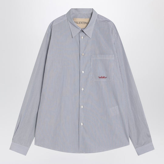 Light Blue Cotton Shirt With Logo