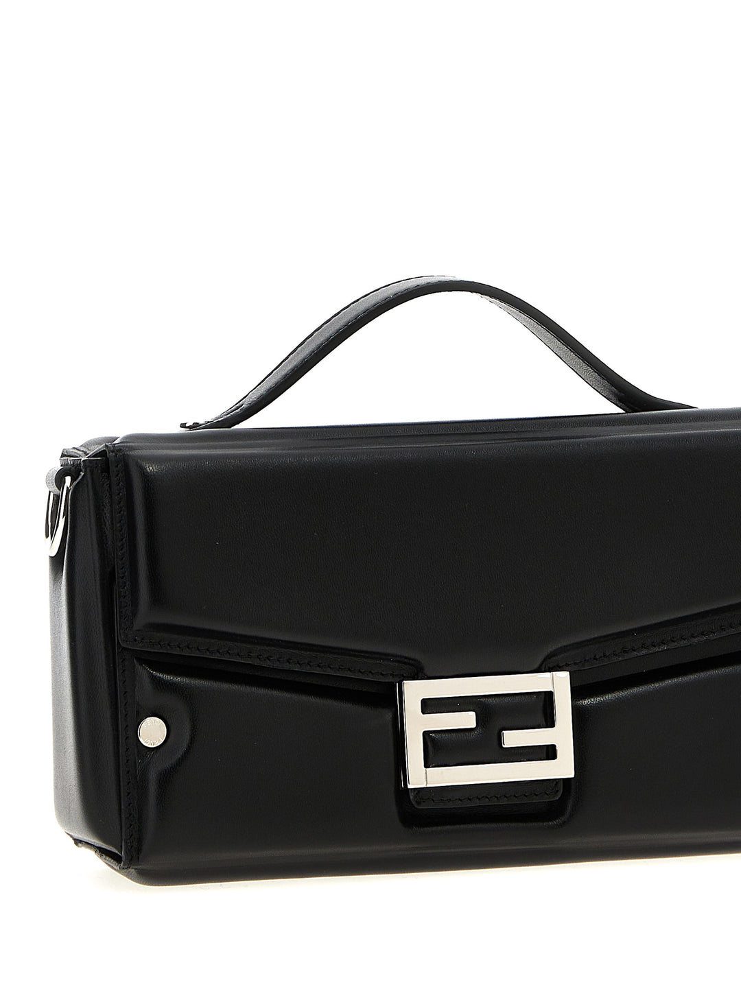 Baguette Soft Trunk Crossbody Bags Black