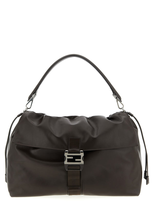 Bolsos de Mano Fendi Flux Maxi Messanger Marrón