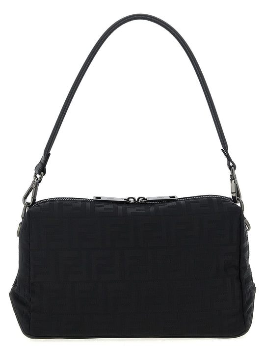 Fendi Lui Medium Squared Ff Shoulder Bags Black