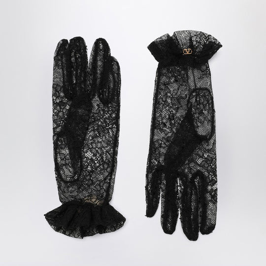 Black Lace Vlogo Signature Gloves