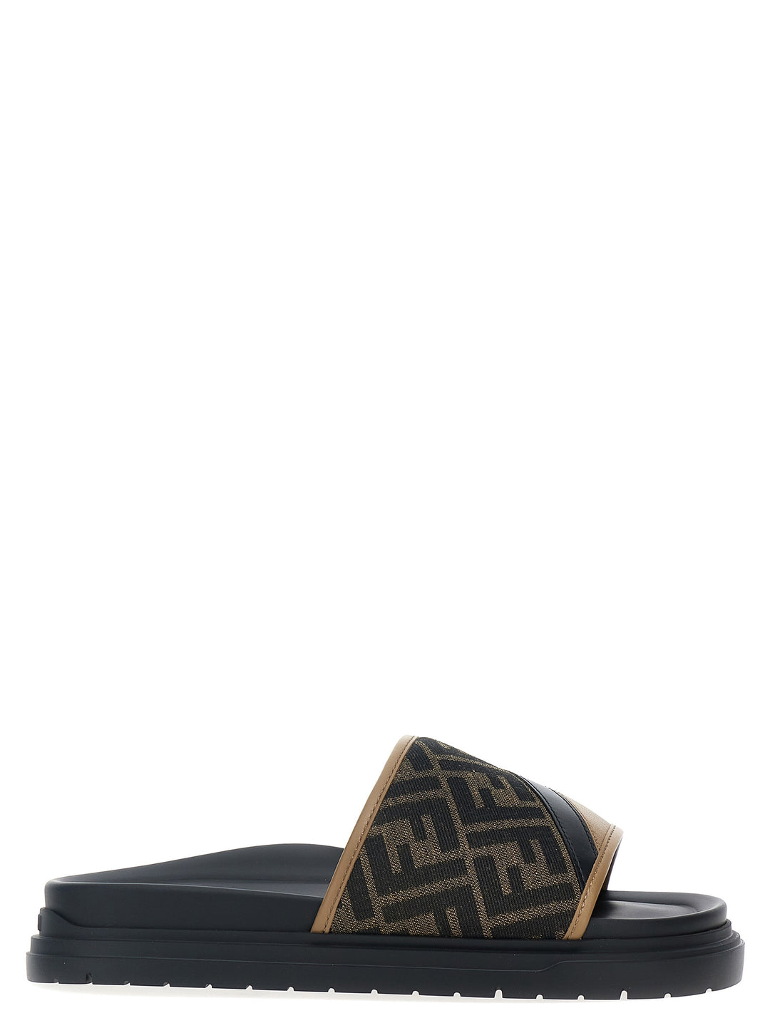 Fendi Diagonal Sandals Black