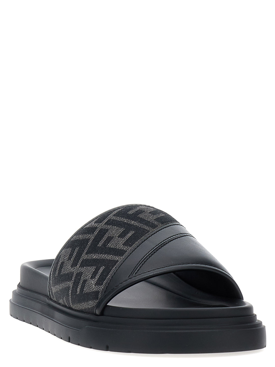 Fendi Diagonal Sandals Black