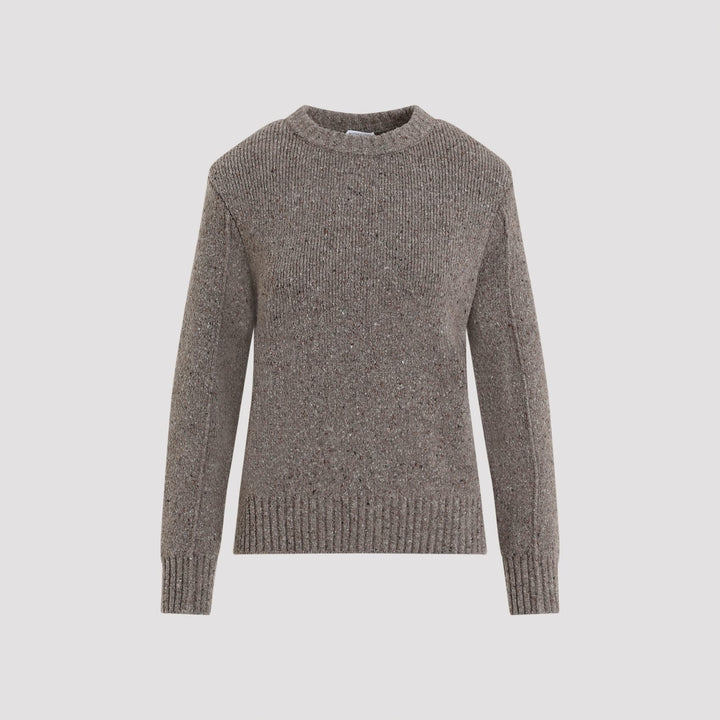 Medium Weight Wool Tailored Sweater Knitwear Beige