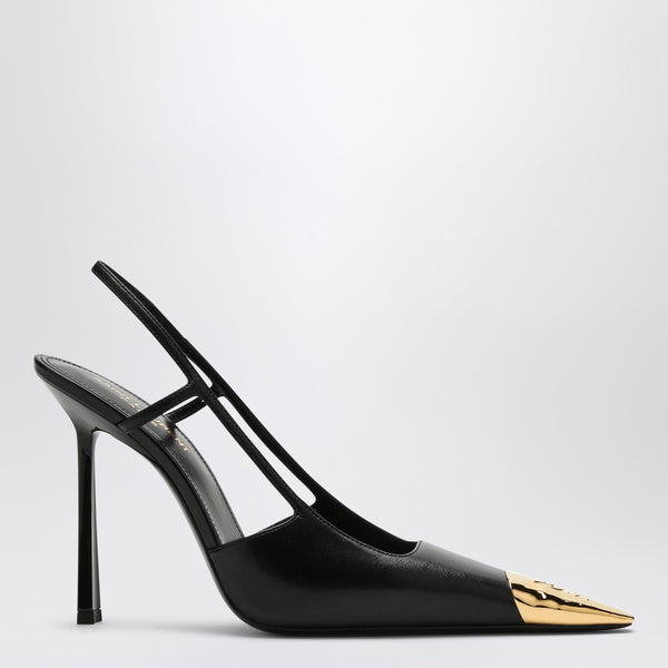 Jeanne Slingback Pumps In Black Leather