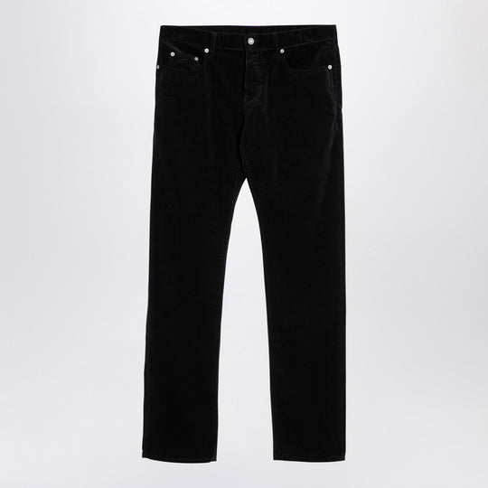 Black Corduroy Slim Trousers