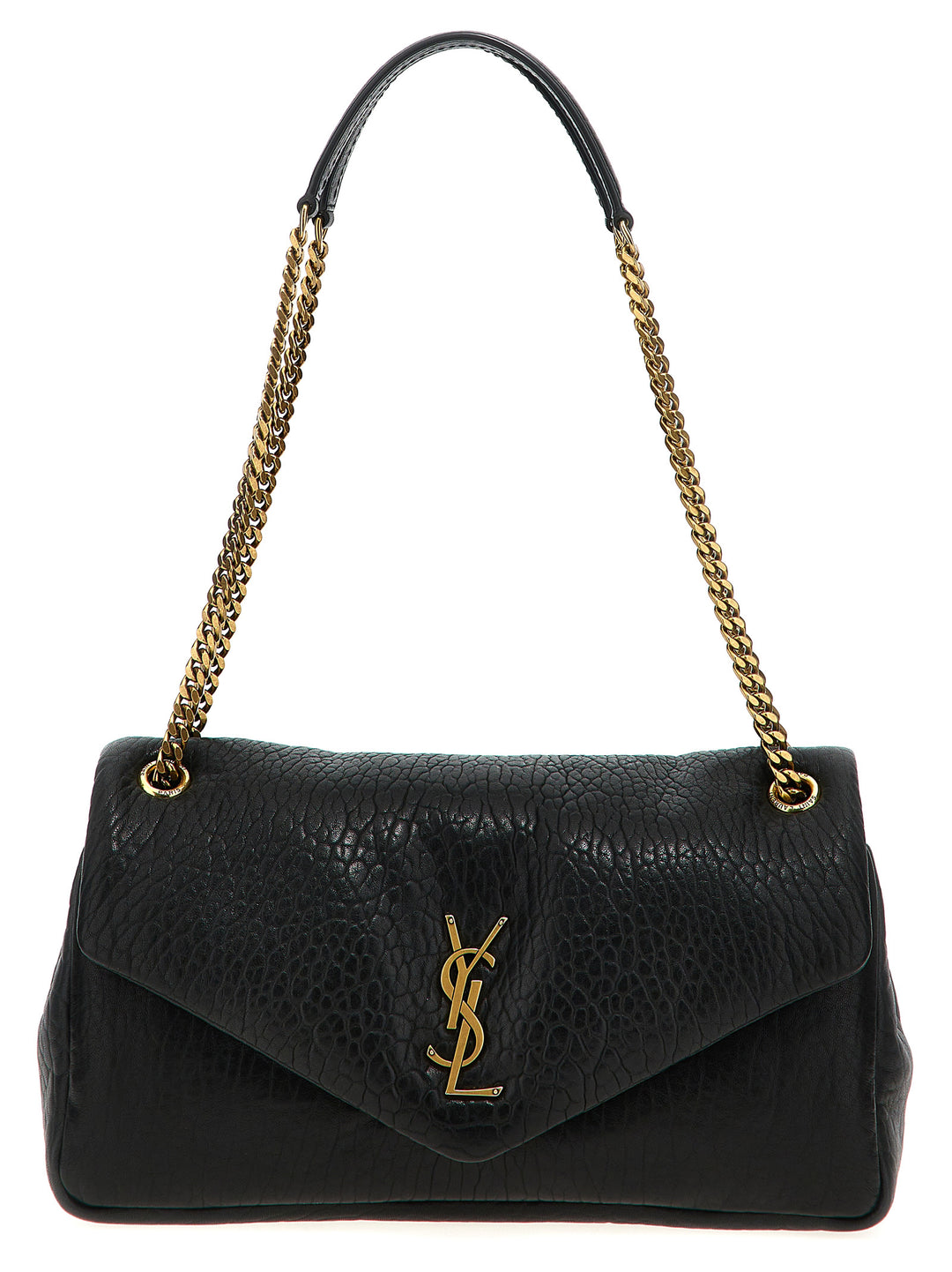 Saint Laurent Calypso Shoulder Bags - Black | cb34b1352da783a099fabb5ad400de2c62d3c23e