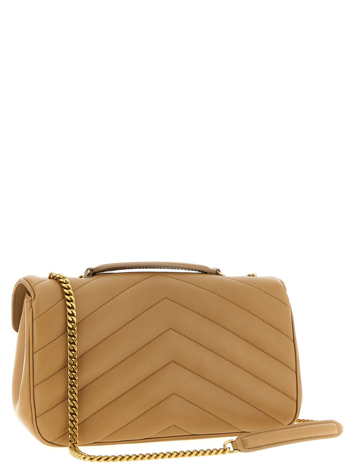 Saint Laurent Loulou Shoulder Bags - Beige | a21da30d059f49870971a3e8eb5b337be2b3c718