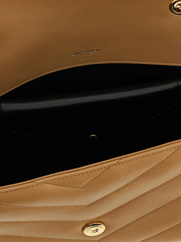Saint Laurent Loulou Shoulder Bags - Beige | f7e2716bde81b943ac82fb7d837327dbc23e587f