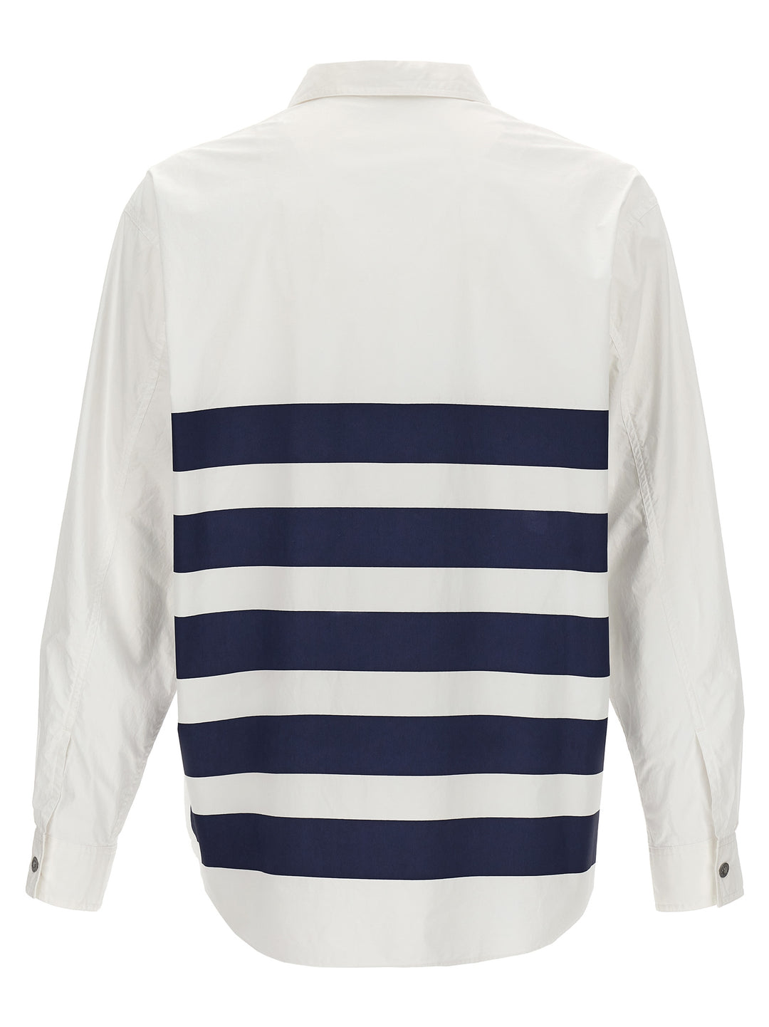 Logo Print Overshirt Shirt, Blouse White