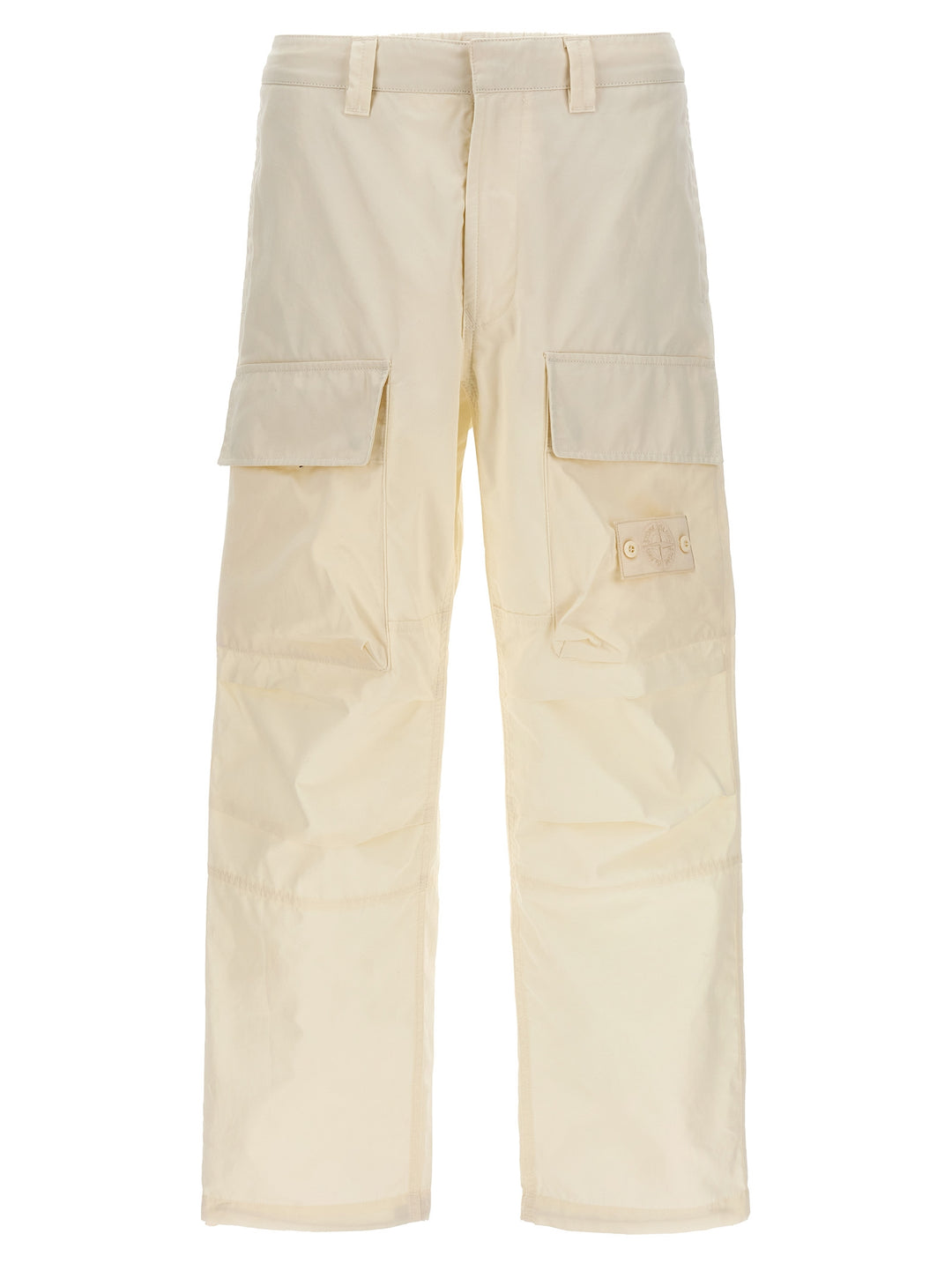 Logo Badge Cargo Pants White