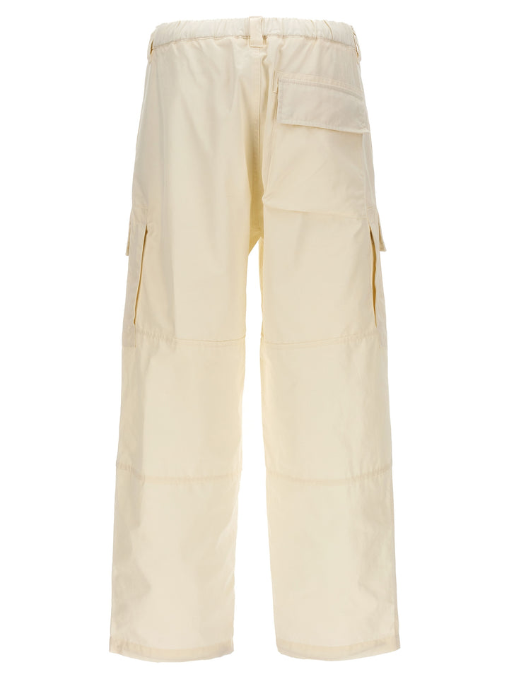 Logo Badge Cargo Pants White