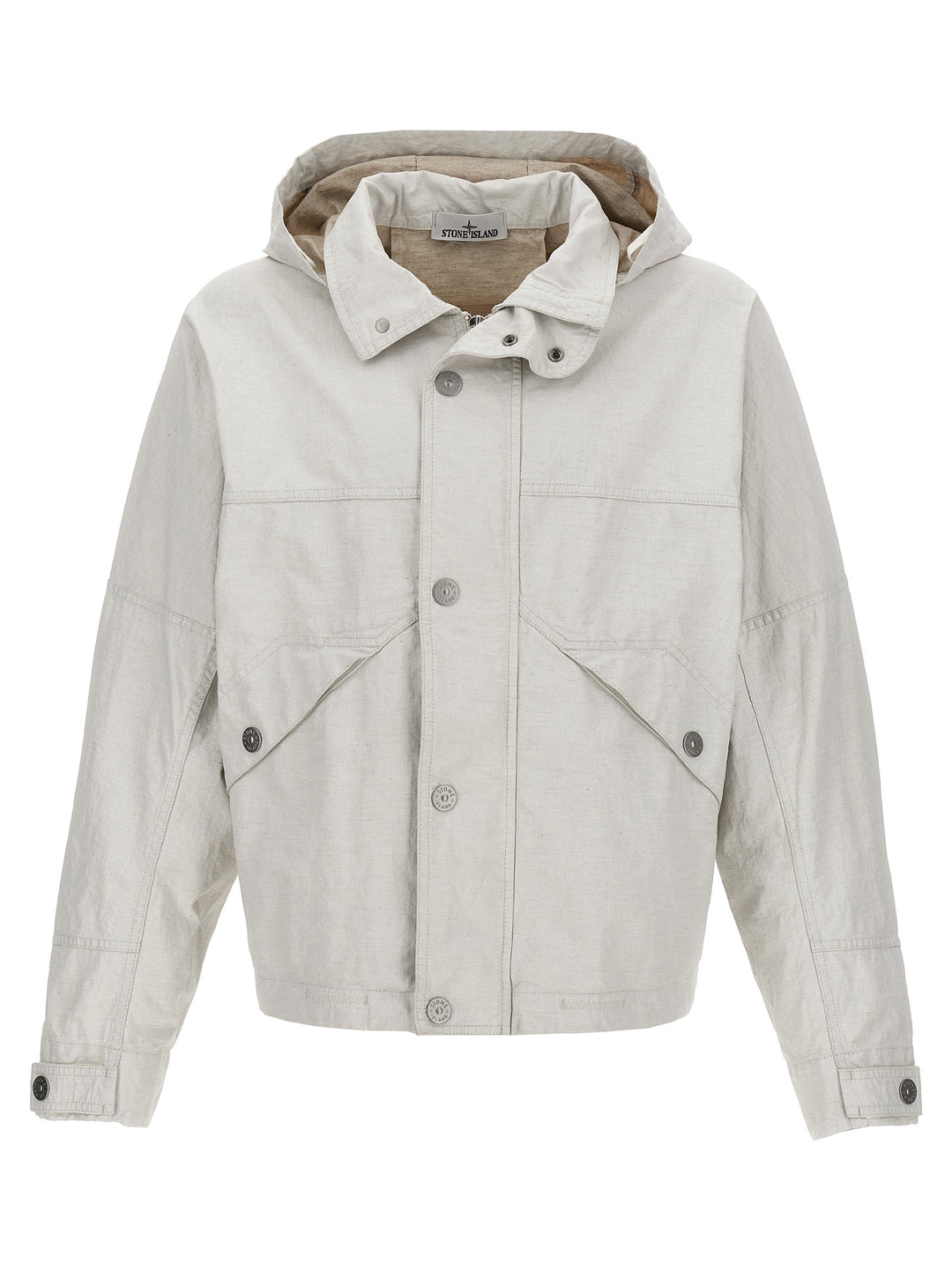 Raw Plated Linen S.I. Marina Casual Jackets, Parka White