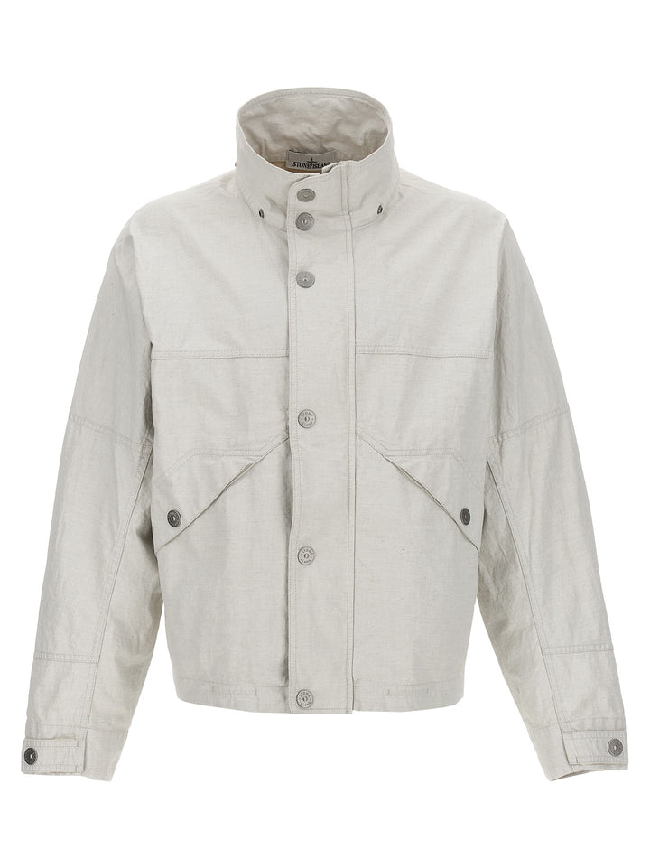 Raw Plated Linen S.I. Marina Casual Jackets, Parka White