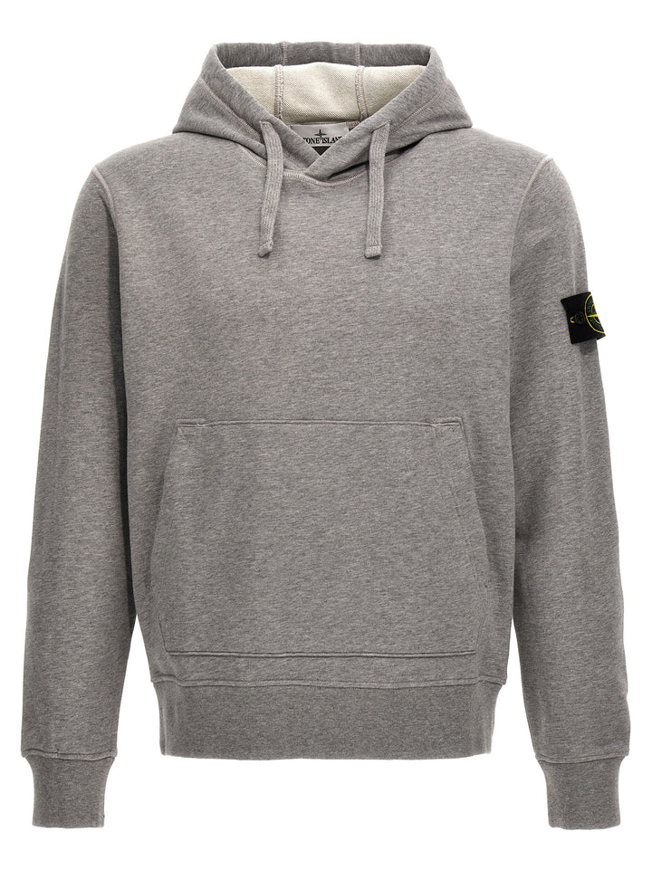 Logo Badge Hoodie Sweatshirt Gray