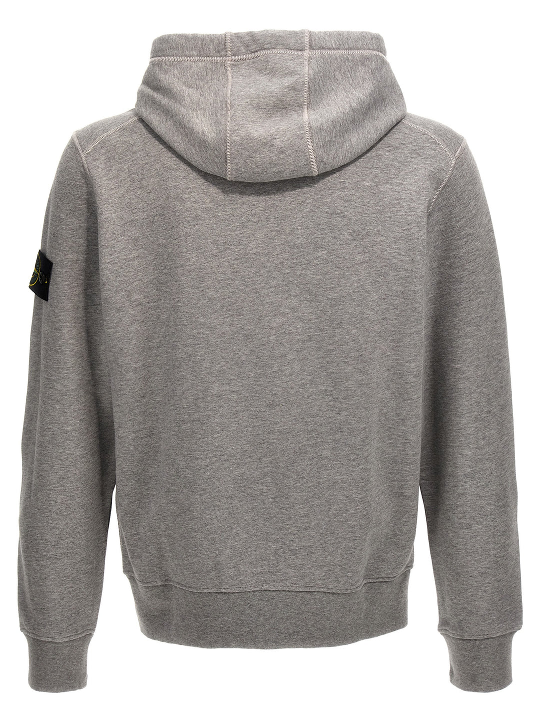 Logo Badge Hoodie Sweatshirt Gray