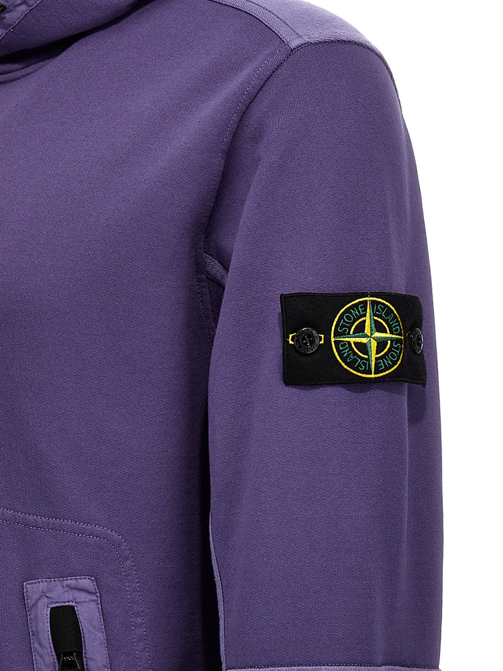 Logo Badge Hoodie Sweatshirt Purple