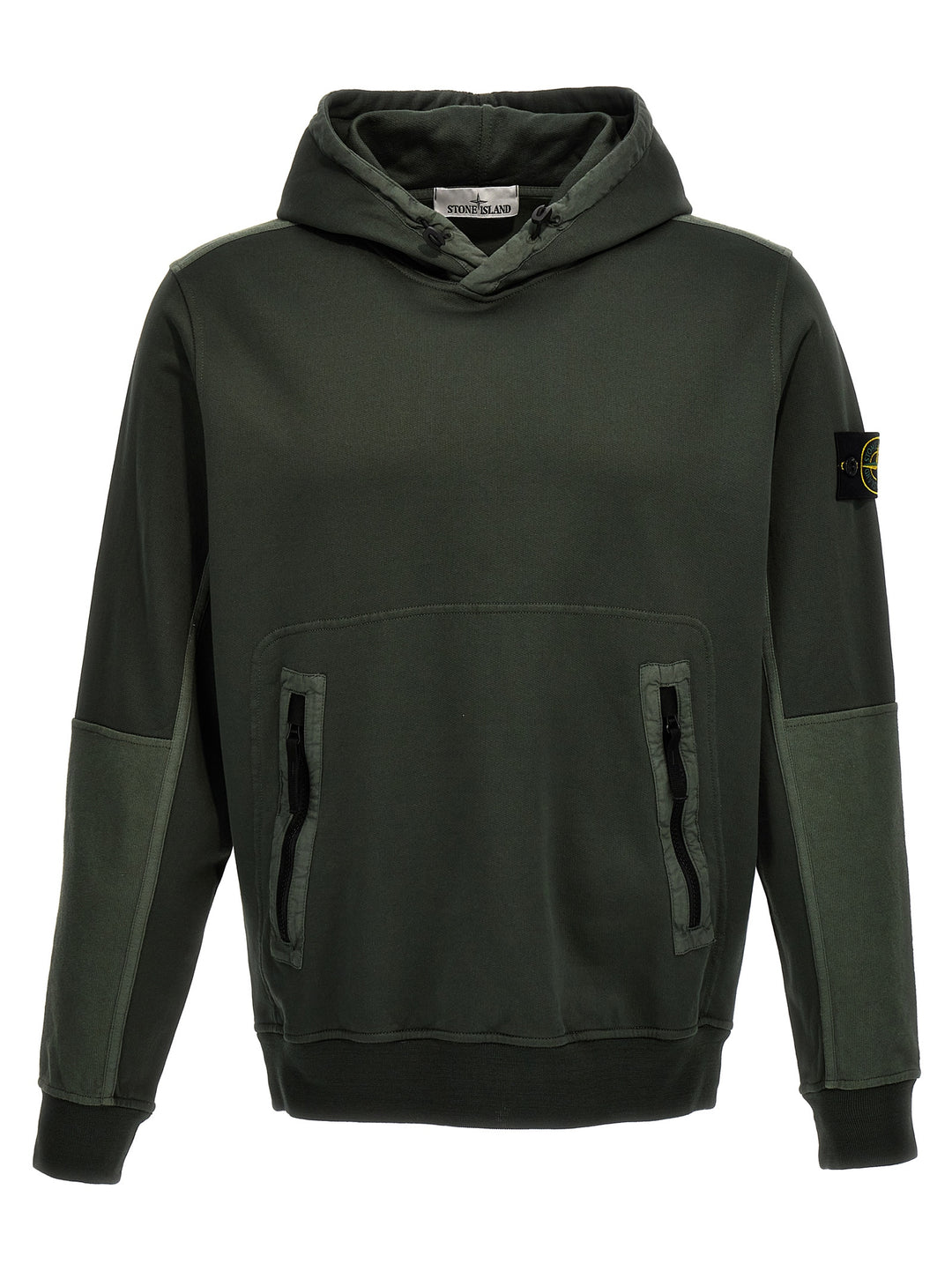 Logo Badge Hoodie Sweatshirt Green