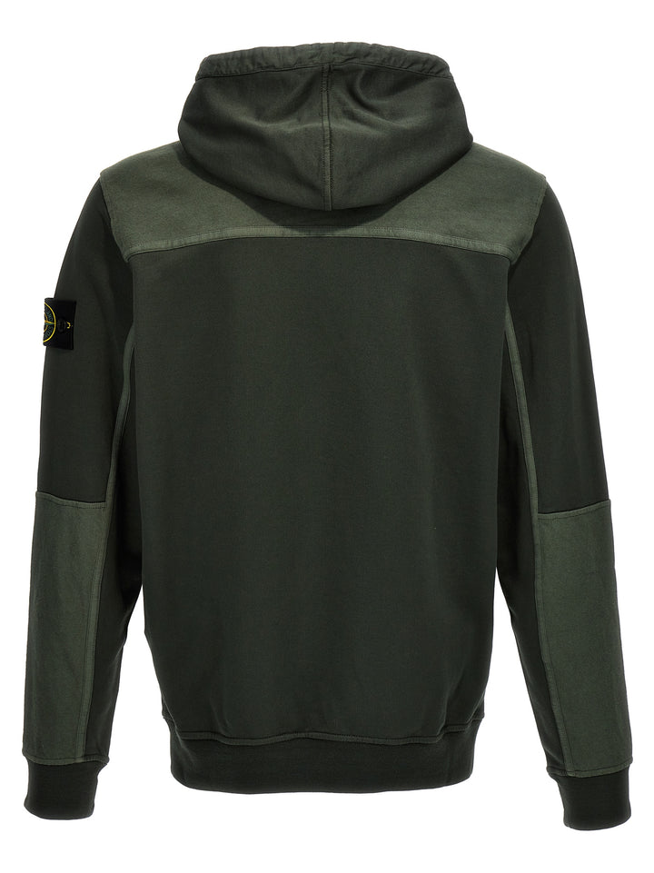 Logo Badge Hoodie Sweatshirt Green