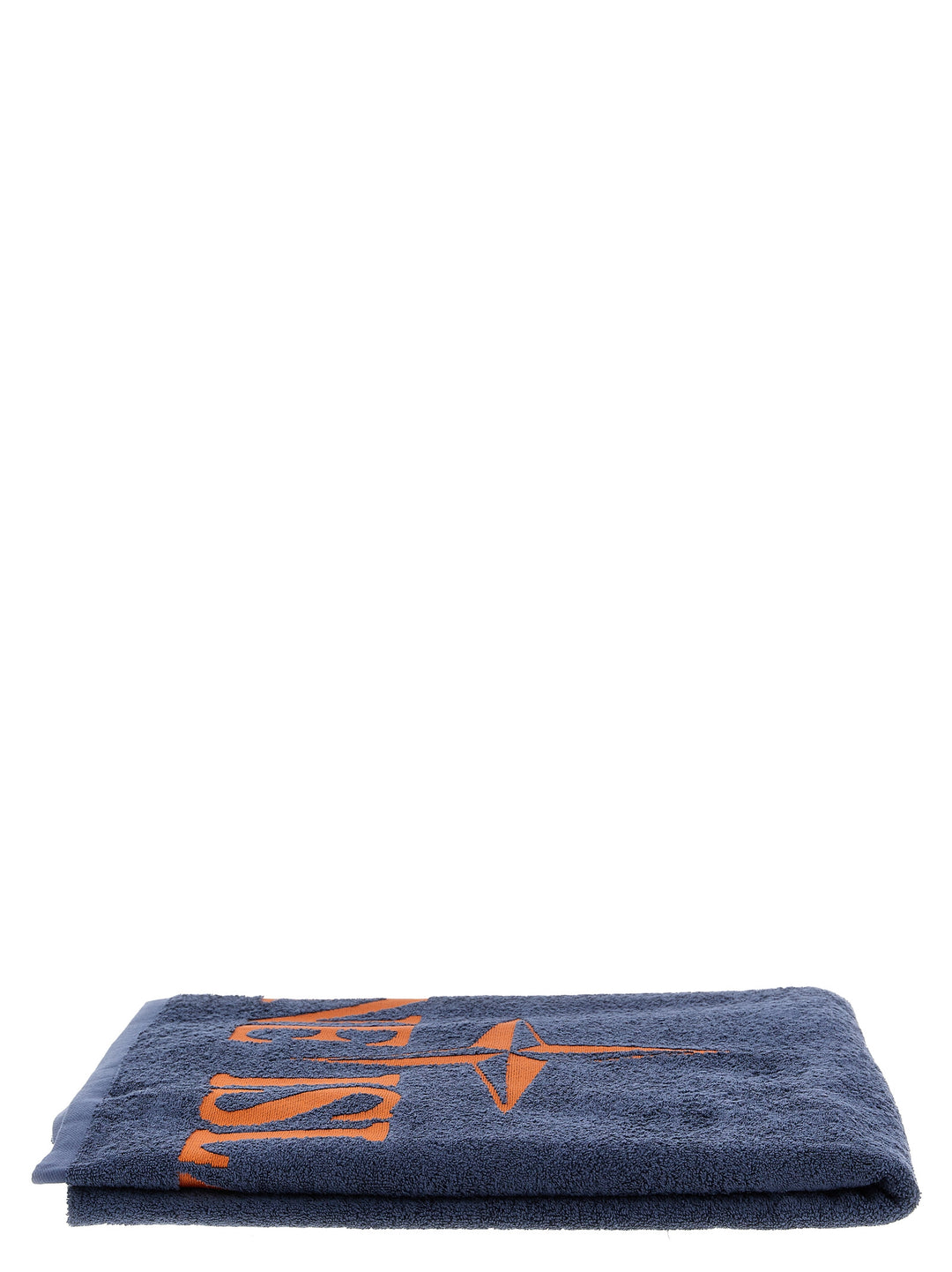 Towel With Logo Embroidery Beach Blue