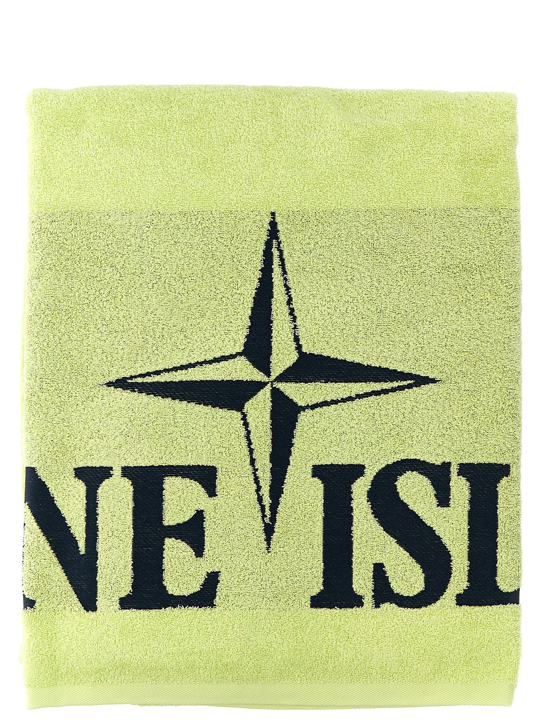 Towel With Logo Embroidery Beach Yellow