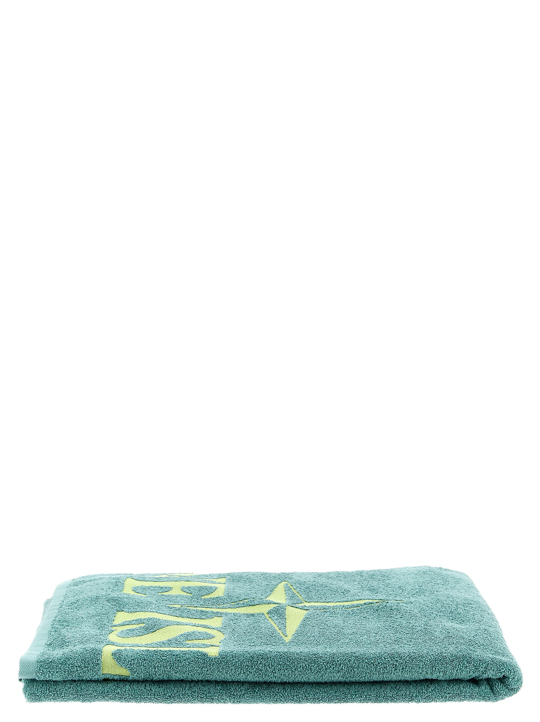 Towel With Logo Embroidery Beach Green