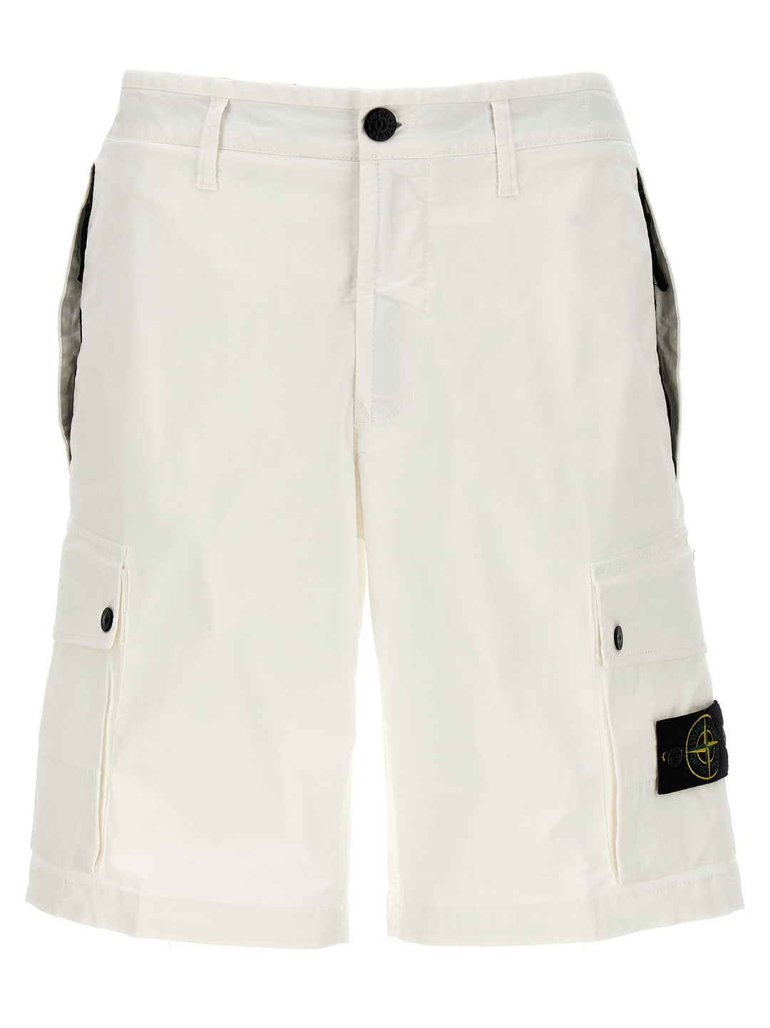 Logo Badge Bermuda Shorts Bermuda, Short White