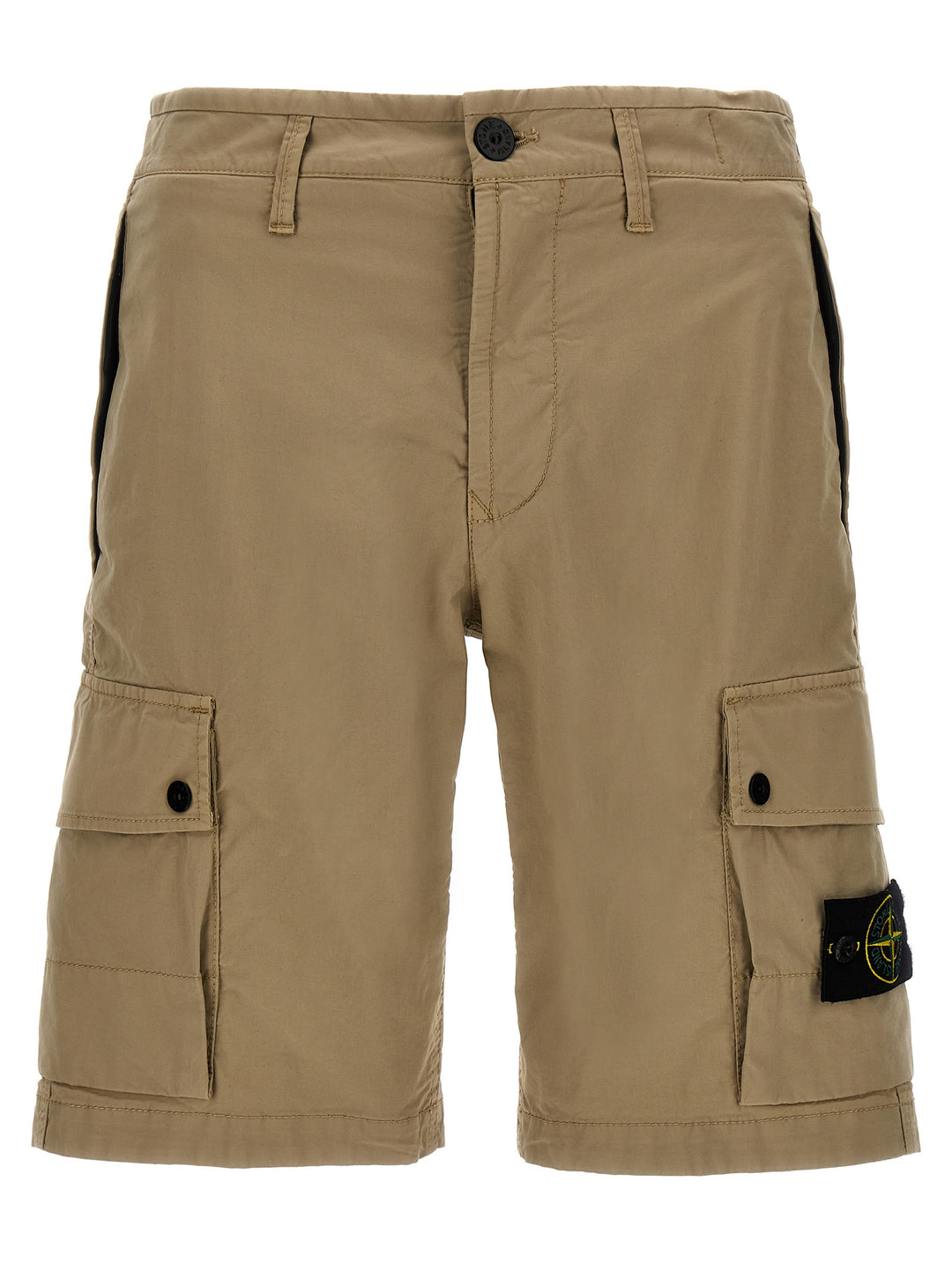 Logo Badge Bermuda Shorts Bermuda, Short Beige