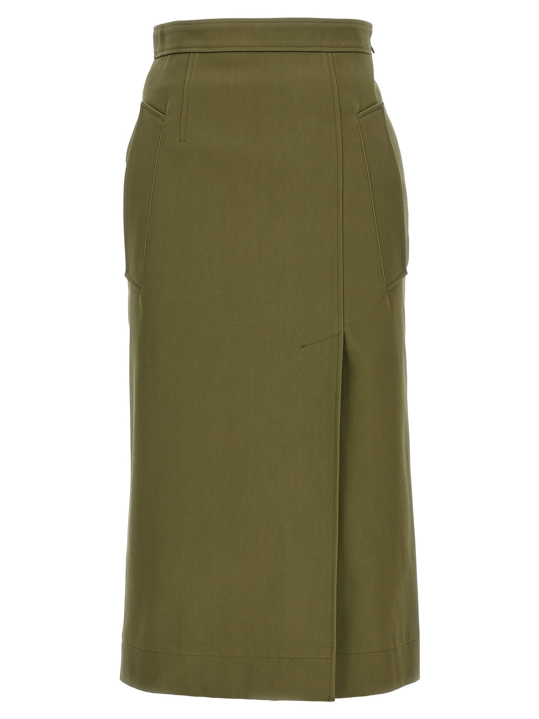 Gabardine Skirt Skirts Green