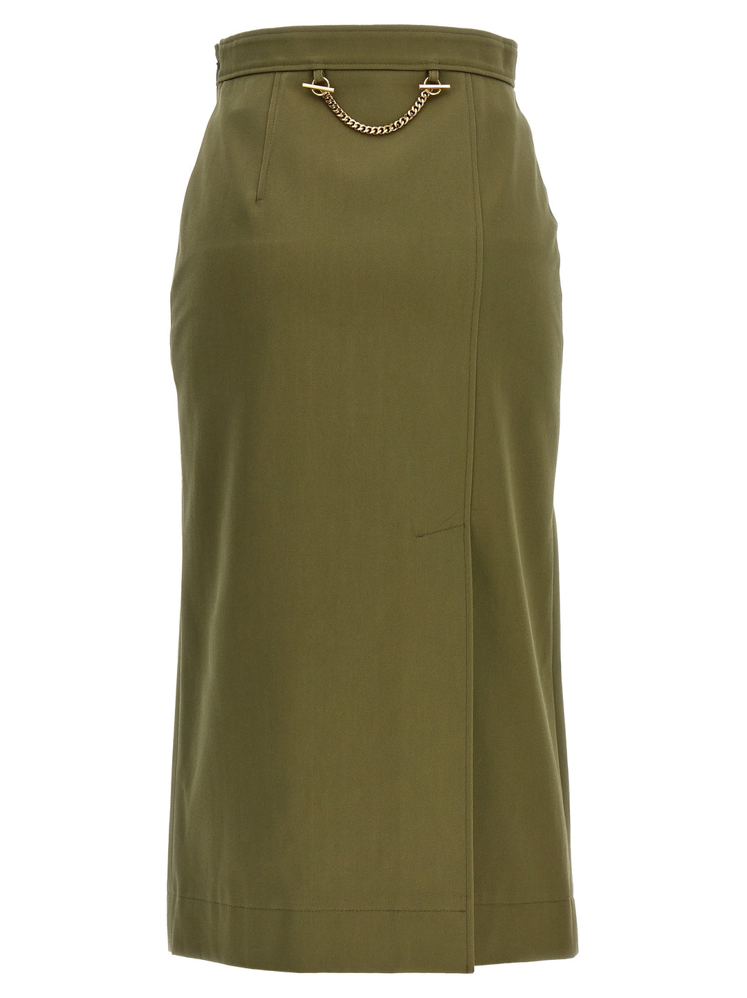 Gabardine Skirt Skirts Green