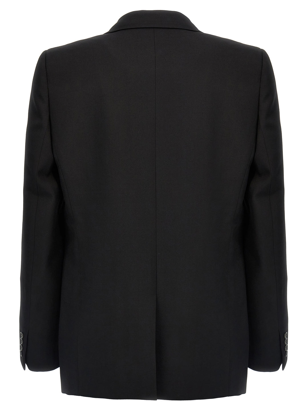 Double-Breasted Wool Blazer Black