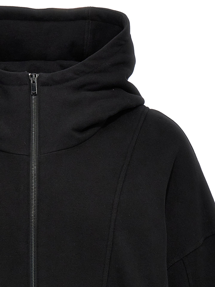 Half Zip Hoodie Sweatshirt Black