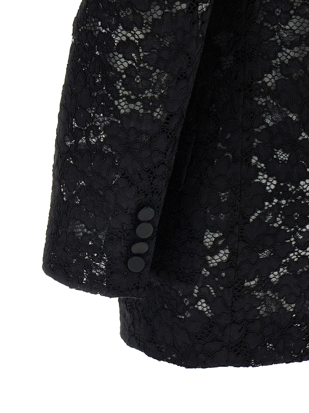 Guipure Lace Tuxedo Blazer Blazer And Suits Black