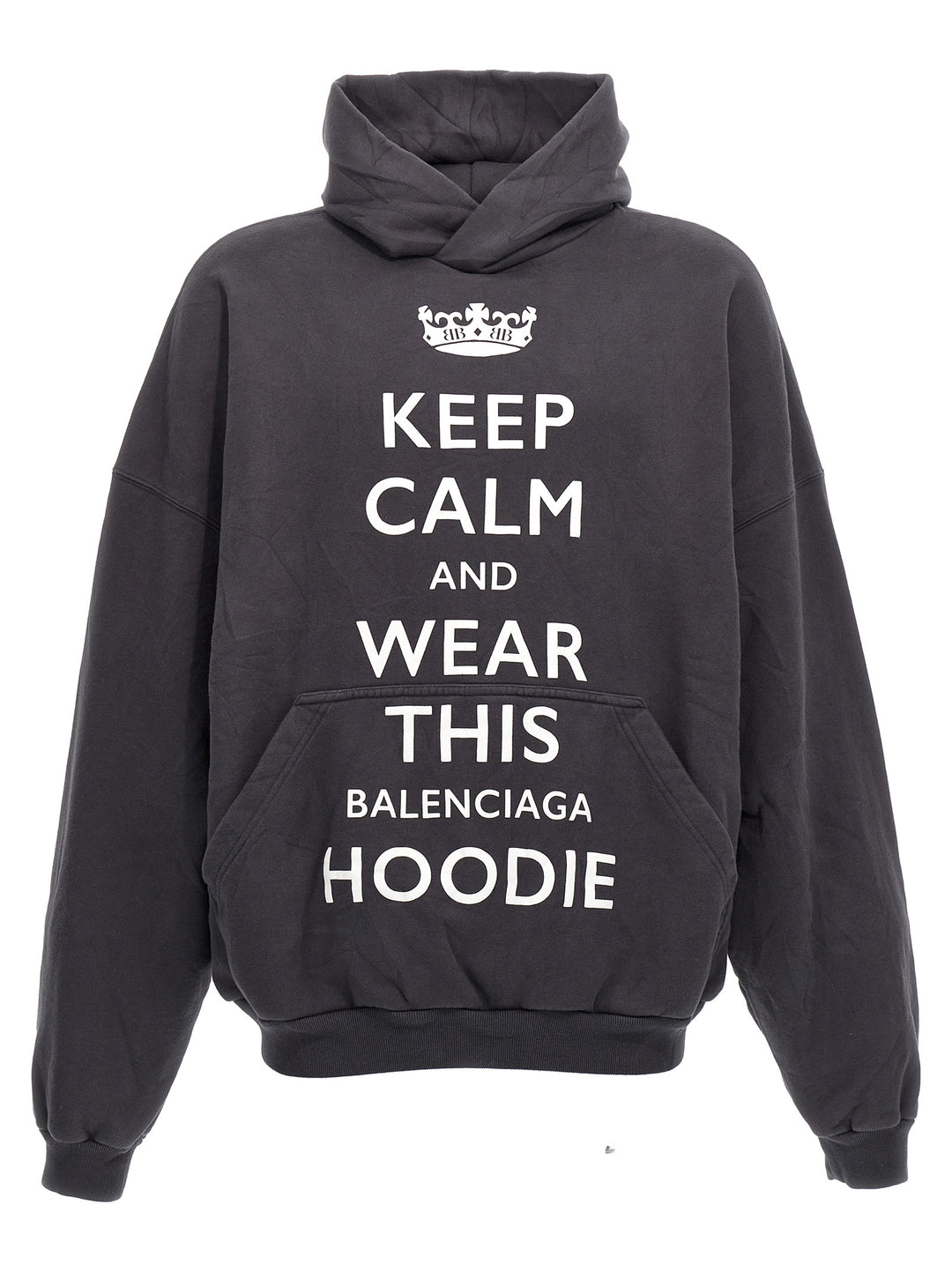 Printed Hoodie Sweatshirt White/Black