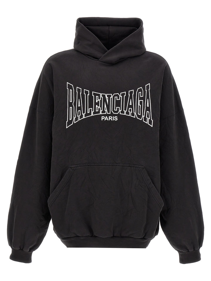 Logo Print Hoodie Sweatshirt Black