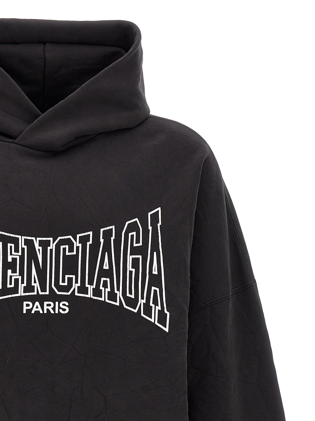 Logo Print Hoodie Sweatshirt Black