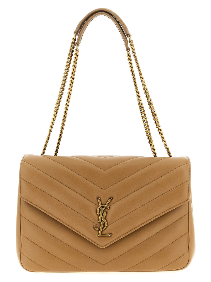 Saint Laurent Loulou Shoulder Bags - Beige | d93c070293a5aa678a18c83a9bfe80e2462363a7