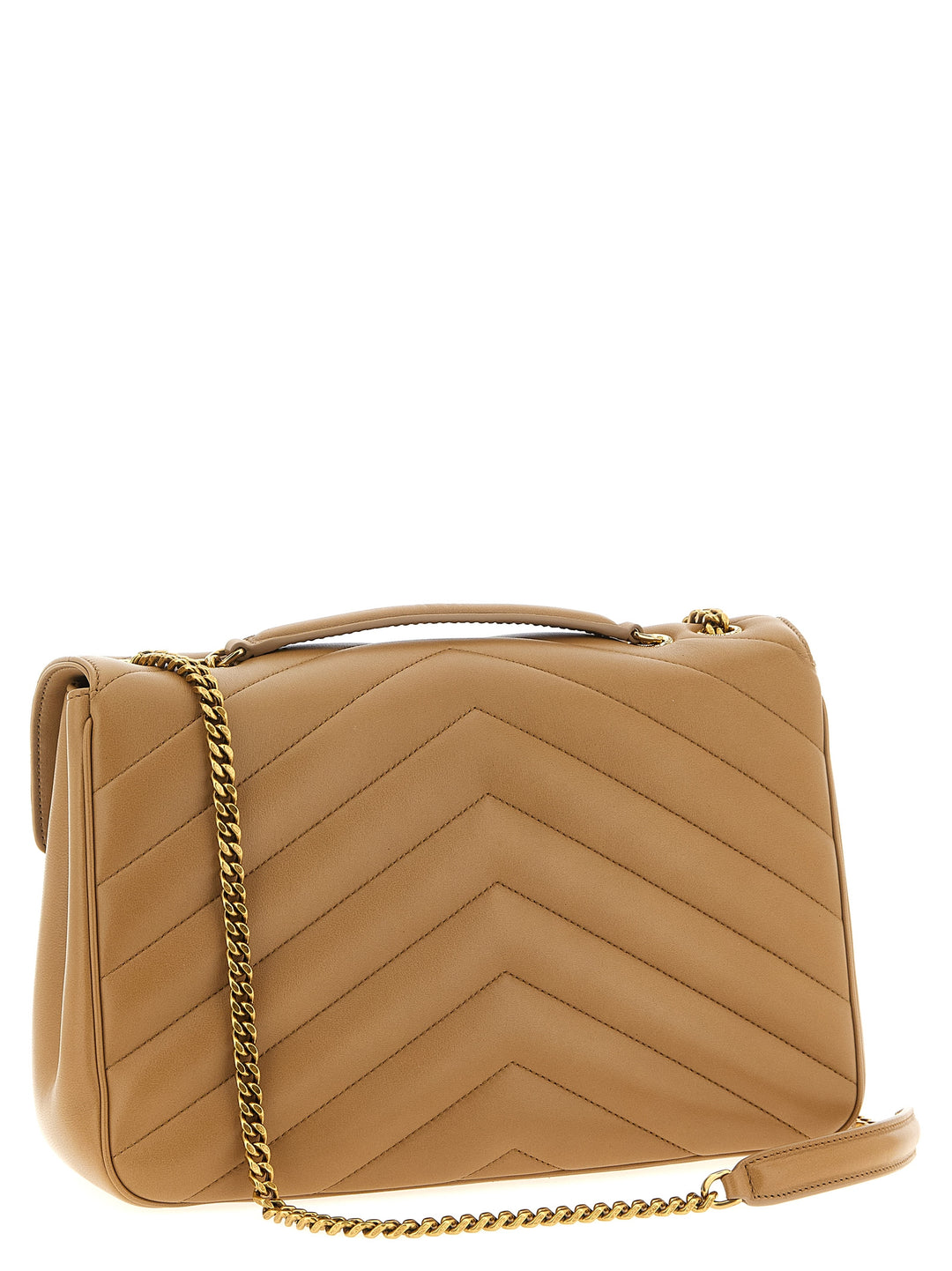 Saint Laurent Loulou Shoulder Bags - Beige | 39ee2c29b0914e2fdda7d9569381887a8a4bb7bc
