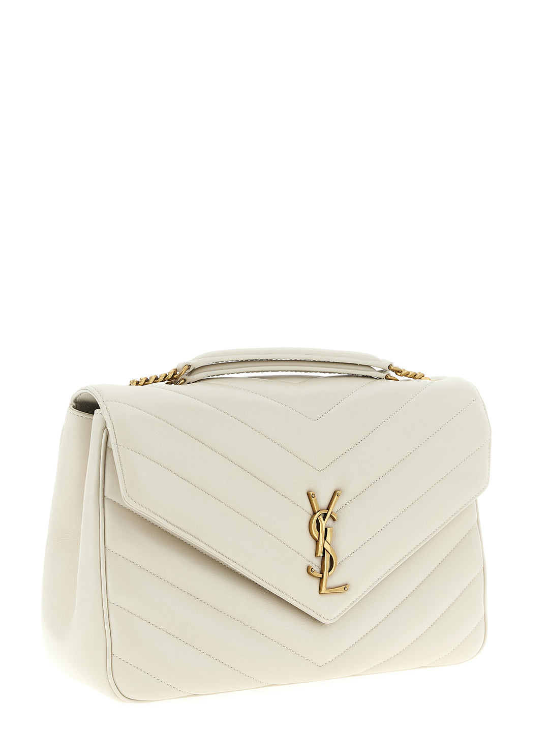 Saint Laurent Loulou Shoulder Bags - Beige | 0305d55e6f8056b94c7edc50d03ee479b901a4cd