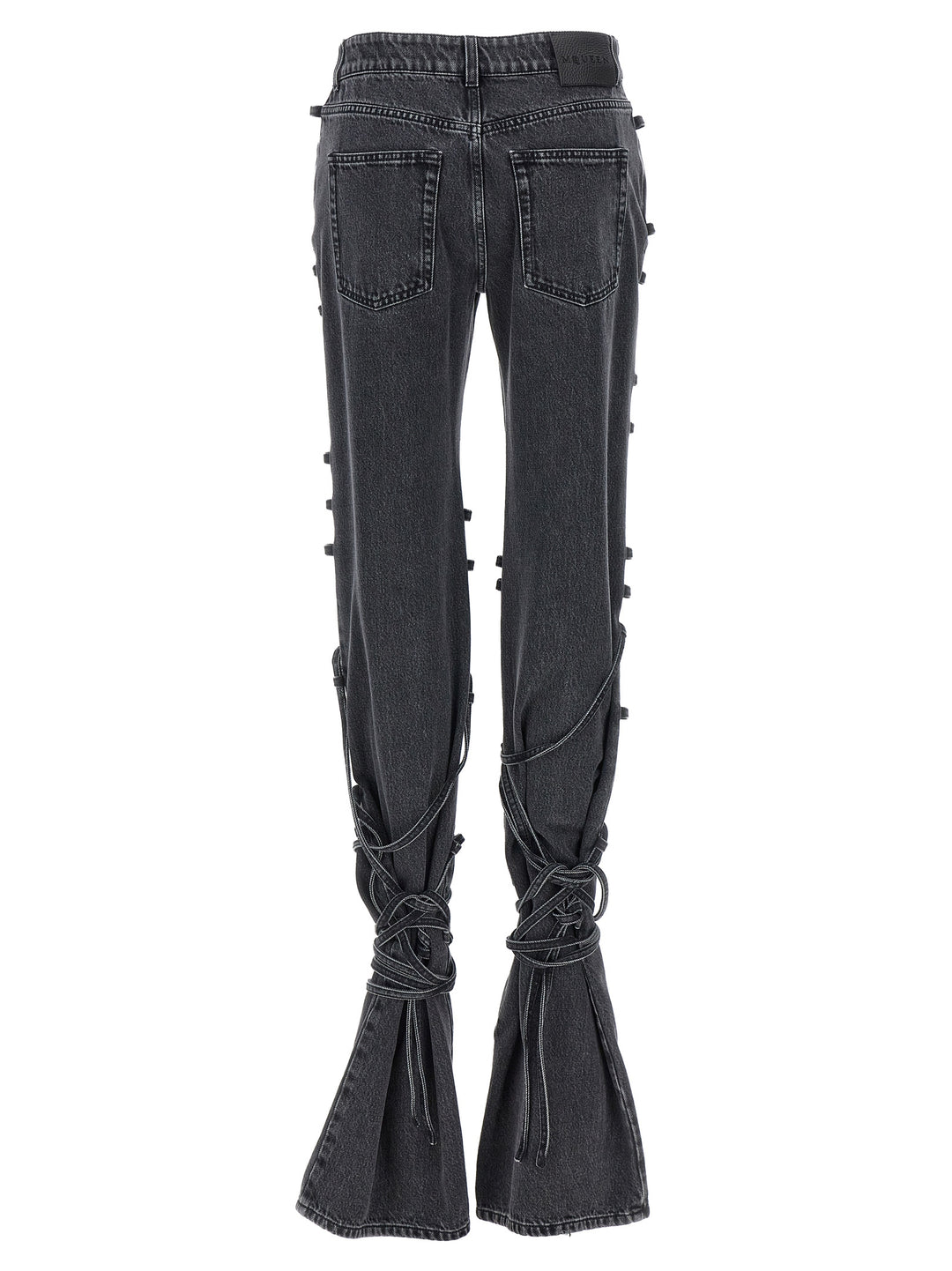 Asymmetric Closure Jeans Black