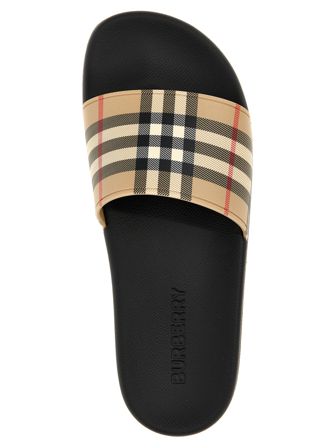 Burberry Slide Check Sandals - Beige | 6724e8664f5565f1c663169824c64cbafffae2c7