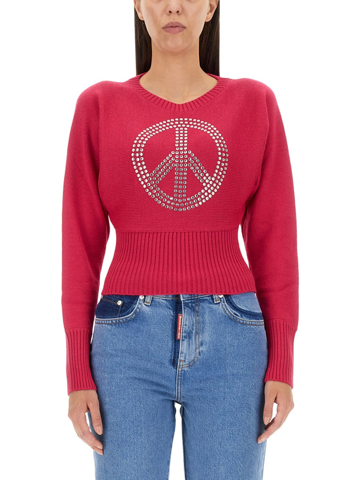 Moschino Jeans Sweaters - Fuchsia | c583fa34caa70566bc36c06ddc95e7a00a4b0c48